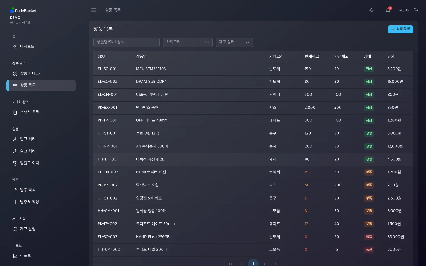 재고 관리 (StockPro) 6