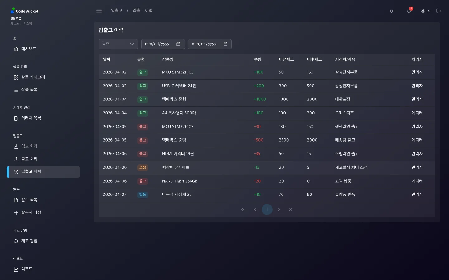 재고 관리 (StockPro) 9